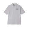 Men's Piqué Polo with Vintage Lighthouse Design - Casual Comfort for Every Occasion
