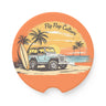 Beach Vibes Soapstone Car Coaster - Flip Flop Culture Design