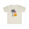 US Flag on Palm Tree Unisex Softstyle T-Shirt