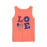 'LOVE' Graphic with American Theme Unisex Garment-Dyed Tank Top