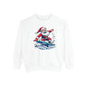 Santa Surfing Sweatshirt – "Surfing Santa" Christmas Holiday Pullover