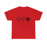 Peace Love Rescue Unisex Heavy Cotton Tee