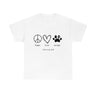 Peace Love Rescue Unisex Heavy Cotton Tee