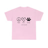 Peace Love Rescue Unisex Heavy Cotton Tee