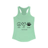 Peace Love Rescue Women's Ideal Racerback Tank