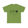 Peace Love Rescue Unisex Heavy Cotton Tee