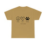 Peace Love Rescue Unisex Heavy Cotton Tee