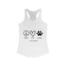 Peace Love Rescue Women's Ideal Racerback Tank