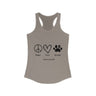 Peace Love Rescue Women's Ideal Racerback Tank