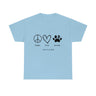 Peace Love Rescue Unisex Heavy Cotton Tee