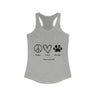 Peace Love Rescue Women's Ideal Racerback Tank